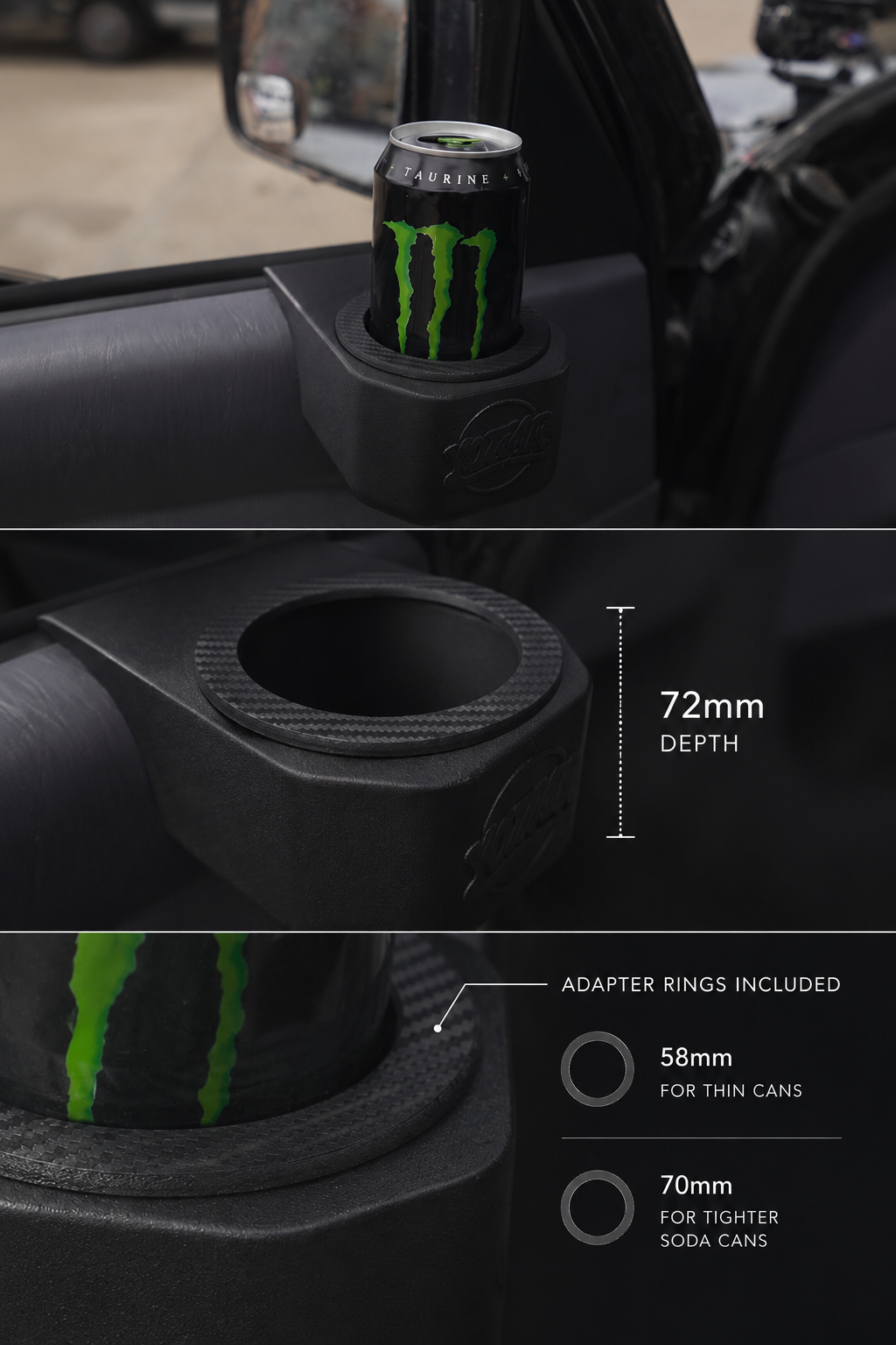Door mounted Cupholder