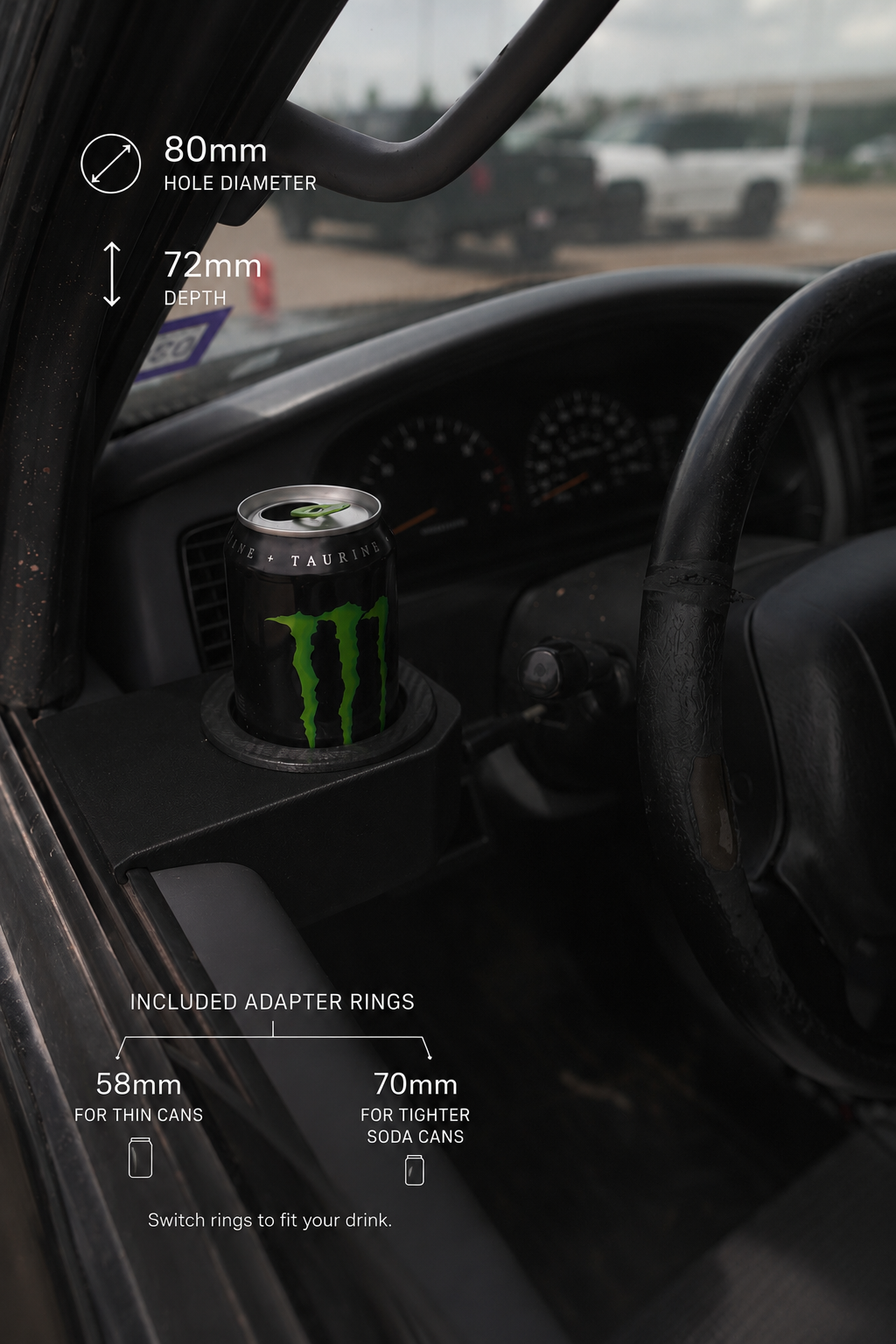 Door mounted Cupholder